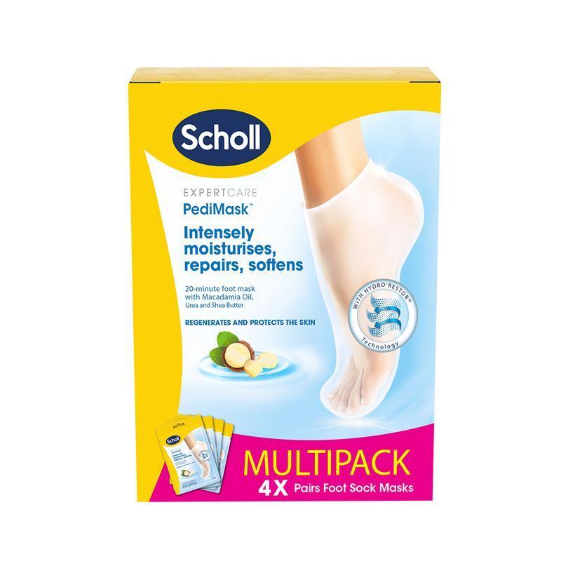 Load image into Gallery viewer, Scholl Dry Skin Macadamia Oil PediMask Multipack 4 Pairs

