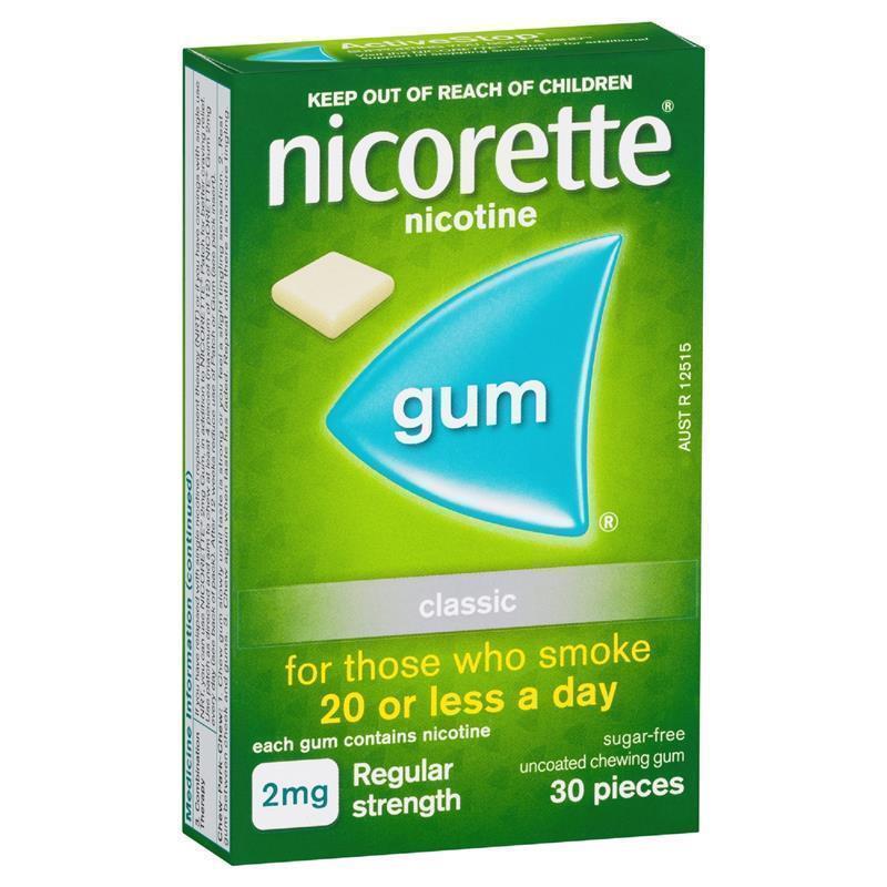 Load image into Gallery viewer, Nicorette Quit Smoking Regular Strength Nicotine Gum Classic 30 Pack
