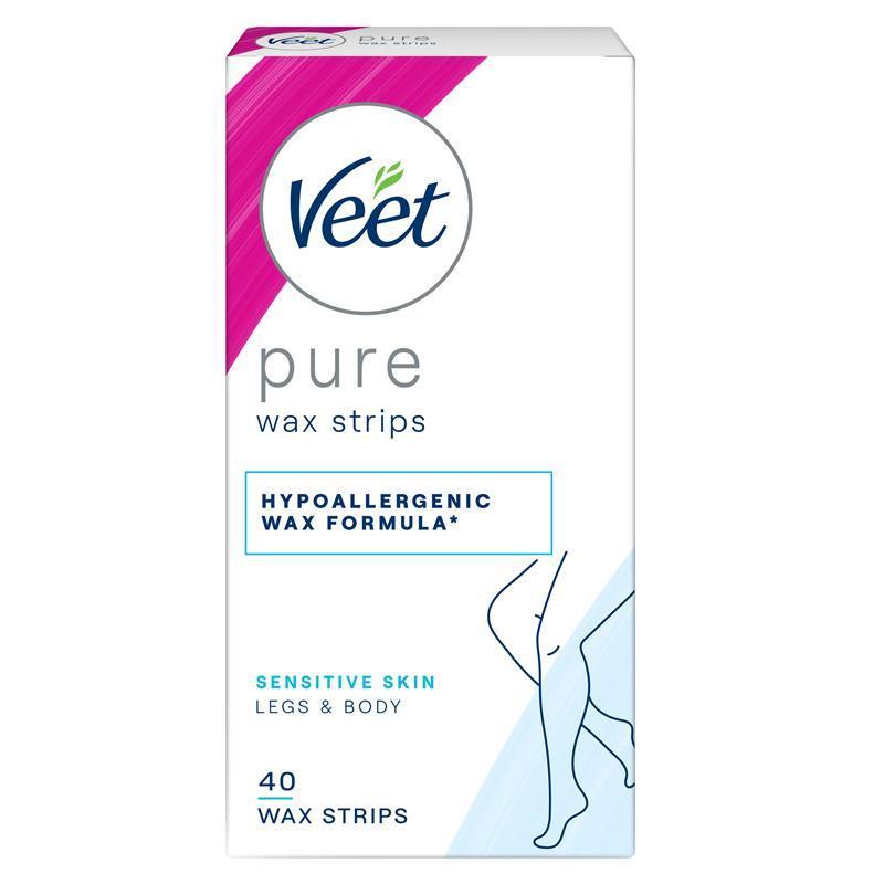 Load image into Gallery viewer, Veet Pure Cold Wax Strips Leg 40 Pack
