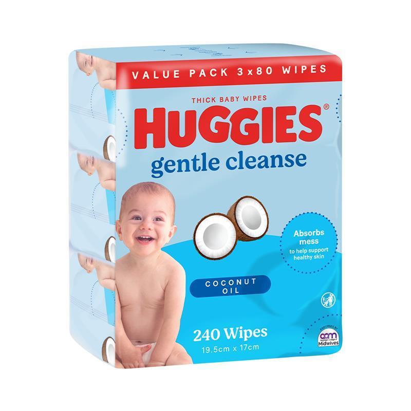 Load image into Gallery viewer, Huggies Coconut 3x80 Wipes
