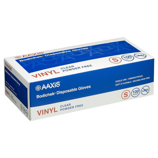 Bodichek Vinyl Disposable Gloves Powder Free Small 100 Pack