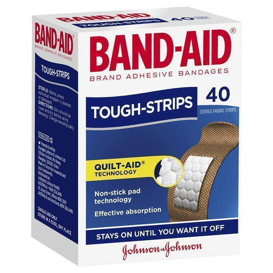 Band-Aid Tough Strips Adhesive Bandages 40 Pack