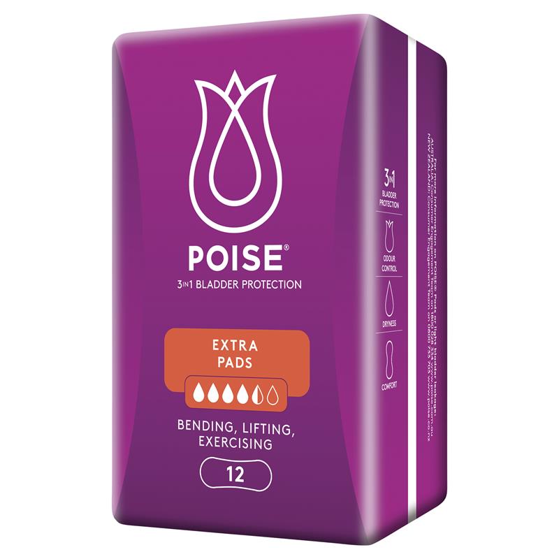 Load image into Gallery viewer, Poise Pads Extra 12 Pack
