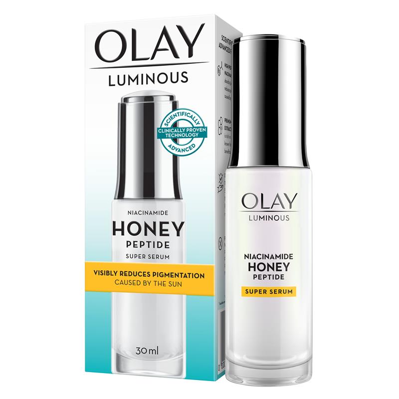 Load image into Gallery viewer, Olay Luminous Niacinamide Honey Peptide Super Serum 30ml
