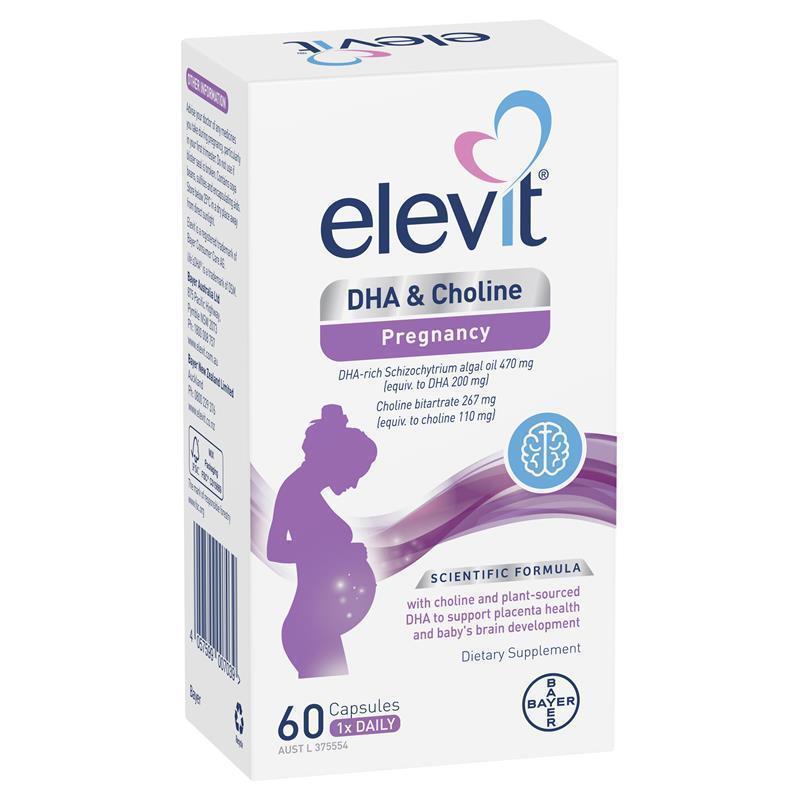 Load image into Gallery viewer, Elevit DHA + Choline Pregnancy 60 Capsules
