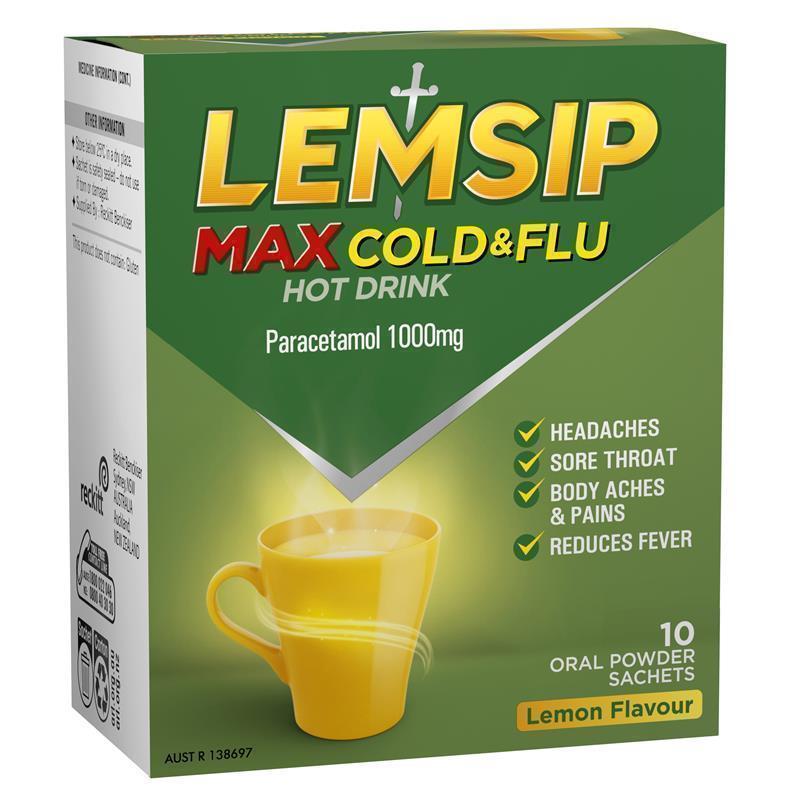 Load image into Gallery viewer, Lemsip Max Cold and Flu Multi Lemon 10pk Relief Hot Drink
