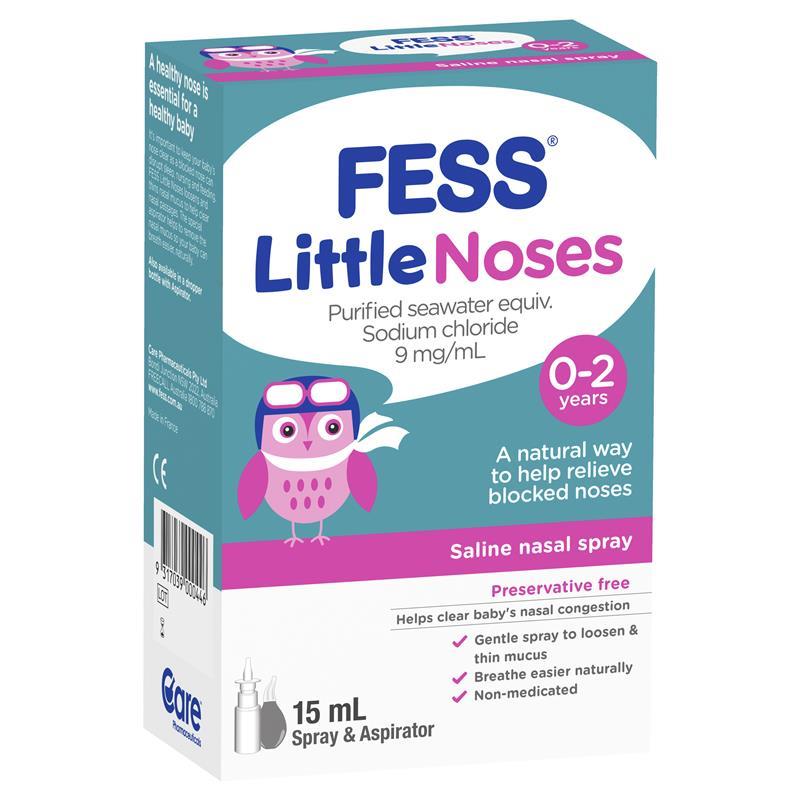 Load image into Gallery viewer, Fess Little Noses Saline Nose Spray + Aspirator 15ml
