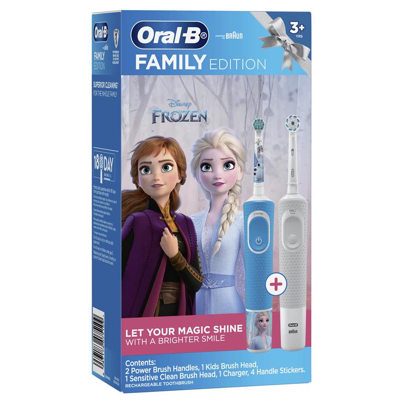 Load image into Gallery viewer, Oral B Power Toothbrush Pro 100 Frozen/Star Wars Pack
