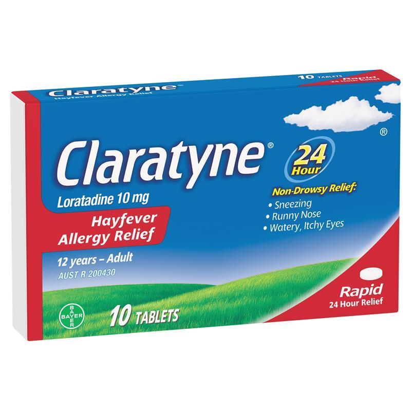 Load image into Gallery viewer, Claratyne Allergy &amp; Hayfever Relief Antihistamine 10 Tablets
