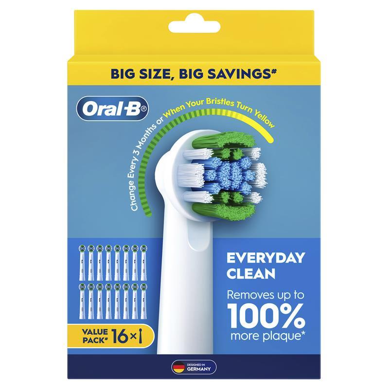 Load image into Gallery viewer, Oral B Power Toothbrush Everyday Clean Refills 16 Pack
