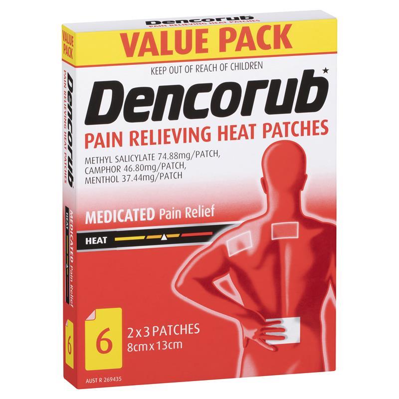 Load image into Gallery viewer, Dencorub Pain Relieving Heat Patches Value 6 Pack
