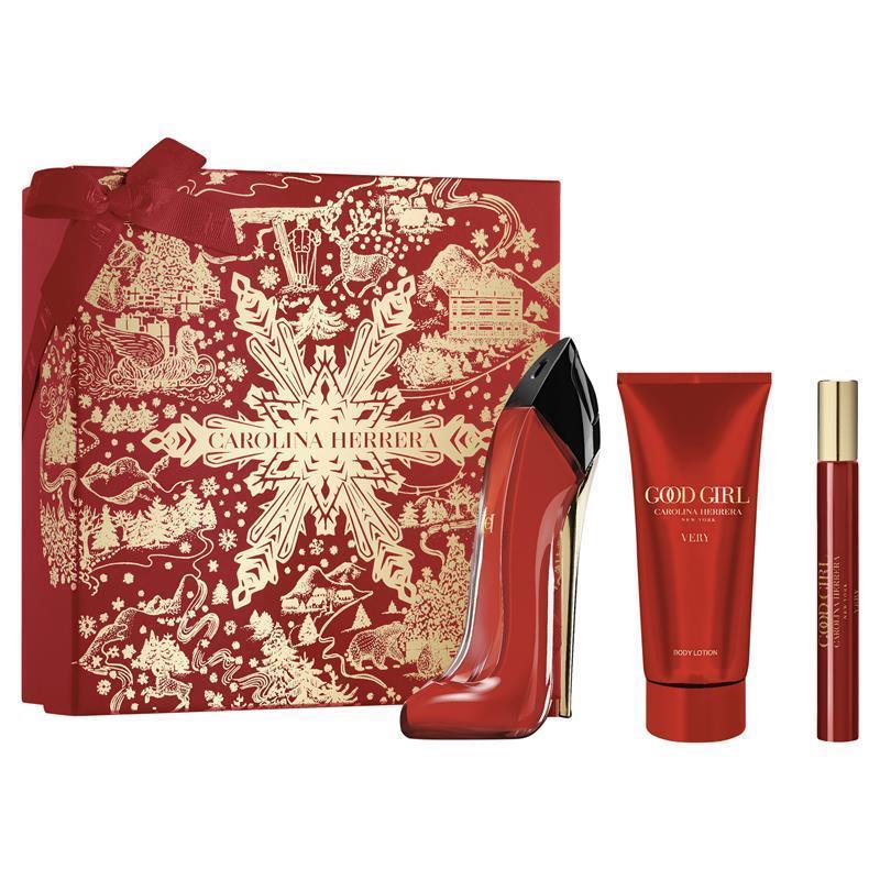 Load image into Gallery viewer, Carolina Herrera Very Good Girl Good Girl Eau de Parfum 80ml + Body Lotion 100ml + Eau de Parfum 10ml 3 Piece Set
