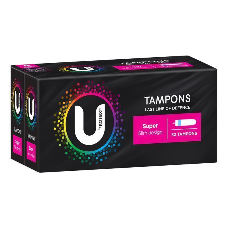 Load image into Gallery viewer, U by Kotex Slim Tampons Super 32 Pack
