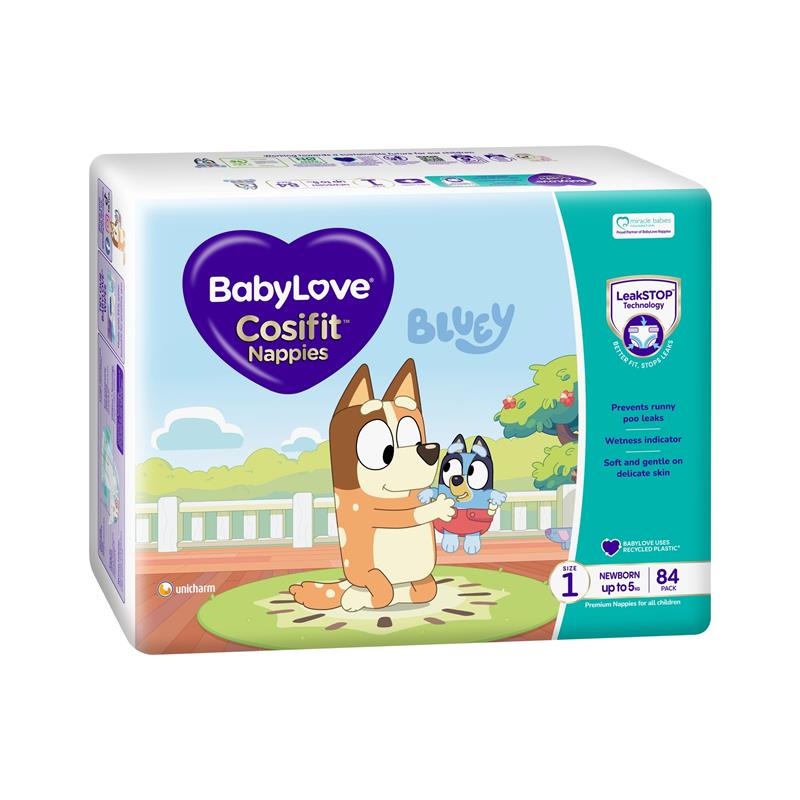 Load image into Gallery viewer, BabyLove Cosifit Newborn Nappies Size 1 (Up To 5kg) 84 Pack
