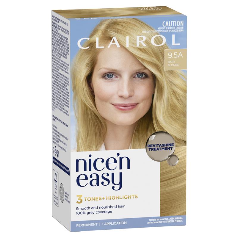 Load image into Gallery viewer, Clairol Nice N Easy 9.5A Natural Baby Blonde Permanent Hair Colour
