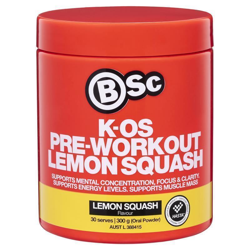 Load image into Gallery viewer, BSc K-OS Pre-Workout Lemon Squash 300g
