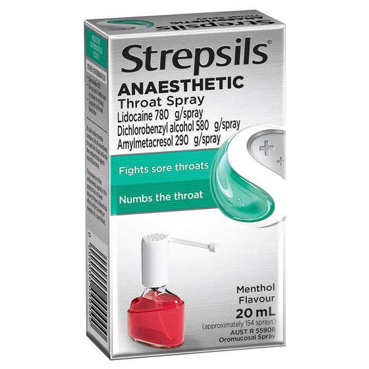 Strepsils Plus Sore Throat Numbing Spray Pain Relief