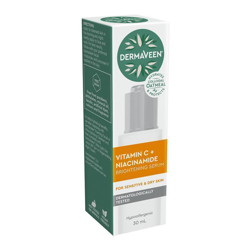 Load image into Gallery viewer, DermaVeen Face Vitamin C + Niacinamide Brightening Serum 30ml
