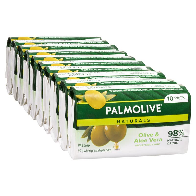 Load image into Gallery viewer, Palmolive Soap Bar Olive &amp; Aloe Vera 90g 10 Pack
