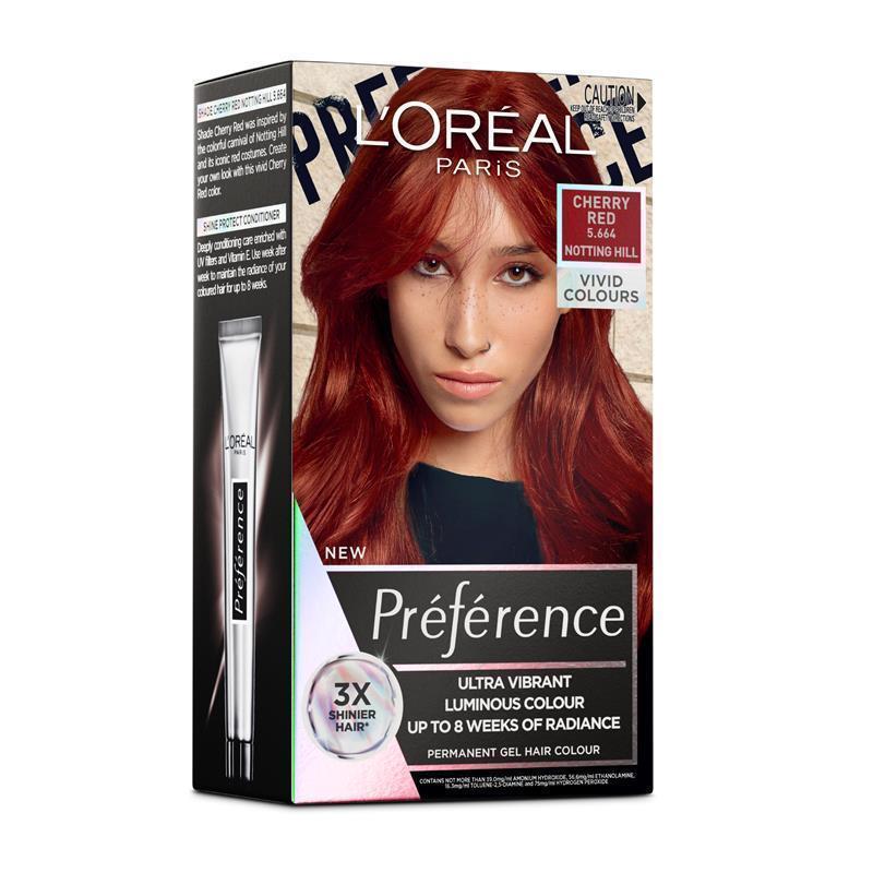 Load image into Gallery viewer, L'Oreal Paris Preference Vivids Permanent Hair Colour 5.664 Notting Hill (Cherry Red)
