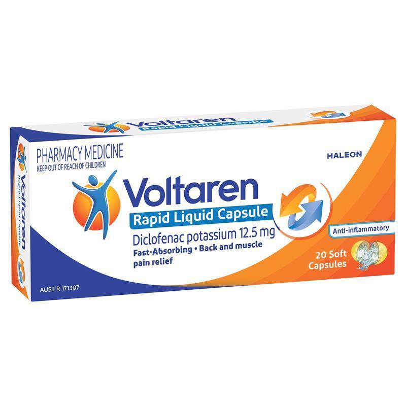 Load image into Gallery viewer, Voltaren Rapid 12.5mg Pain Relief Liquid Capsules 20
