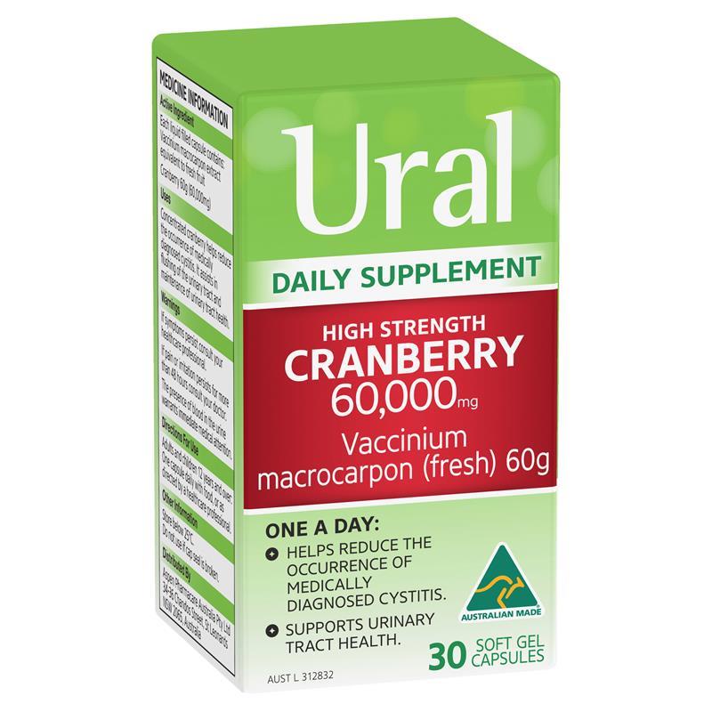 Load image into Gallery viewer, Ural High Strength Cranberry 60000mg 30 Capsules

