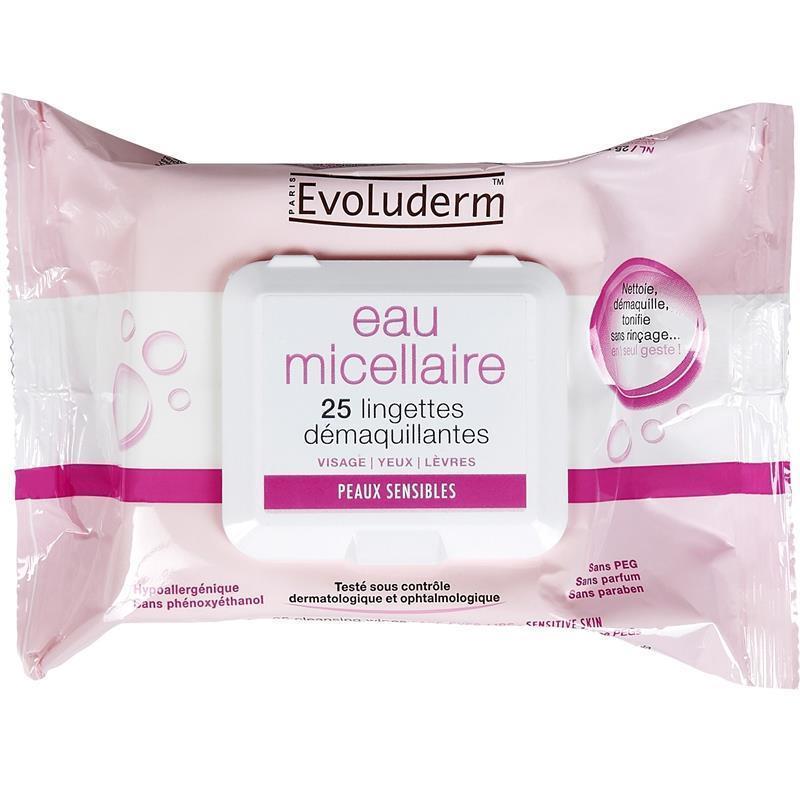 Load image into Gallery viewer, Evoluderm Eau Micellaire Cleansing Wipes 25
