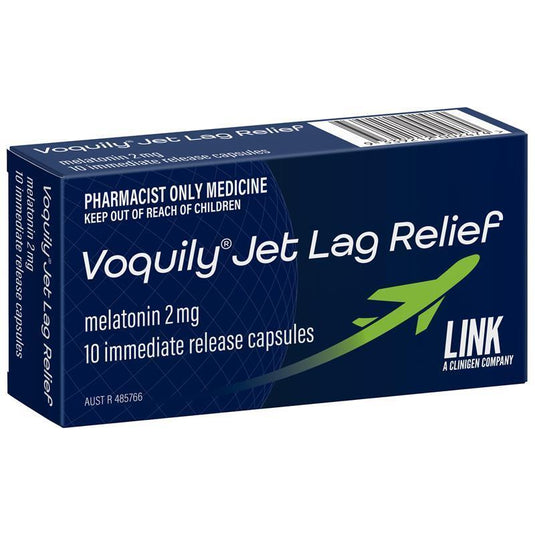 Voquily Jet Lag Relief 2mg Capsules 10 - Melatonin