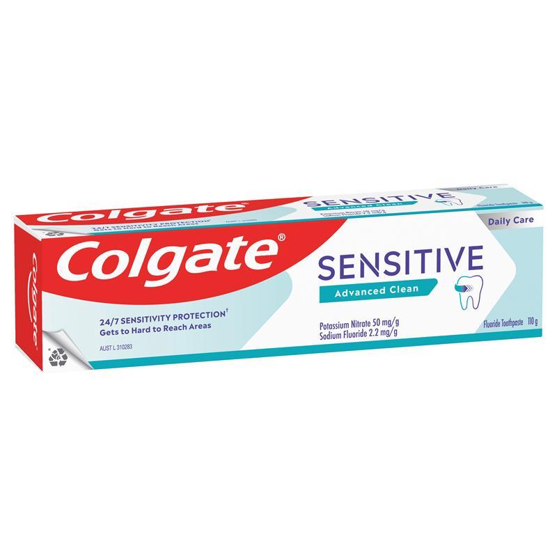 Load image into Gallery viewer, Colgate Toothpaste Sensitive Teeth Pain Advanced Clean 110g
