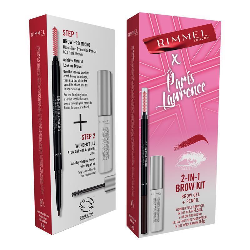Load image into Gallery viewer, Rimmel x Paris Lawrence Limited Edition Brow Kit Dark Brown
