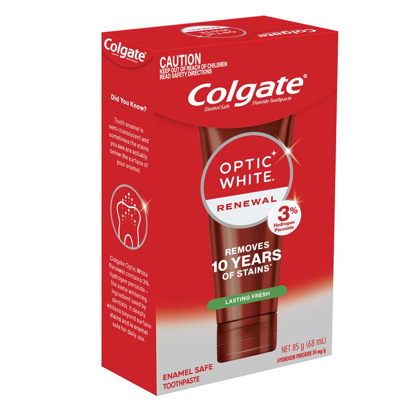 Load image into Gallery viewer, Colgate Toothpaste Optic White Renewal Teeth Whitening Lasting Fresh 85g

