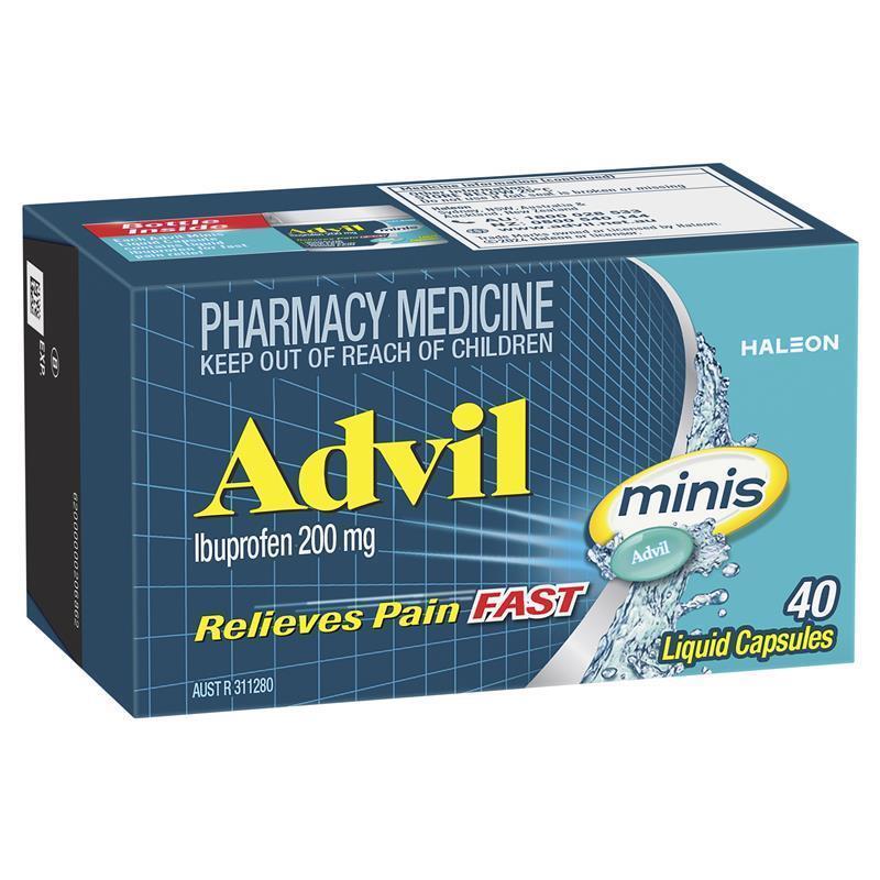Load image into Gallery viewer, Advil Ibuprofen Pain Relief Liquid Mini 40 Capsules
