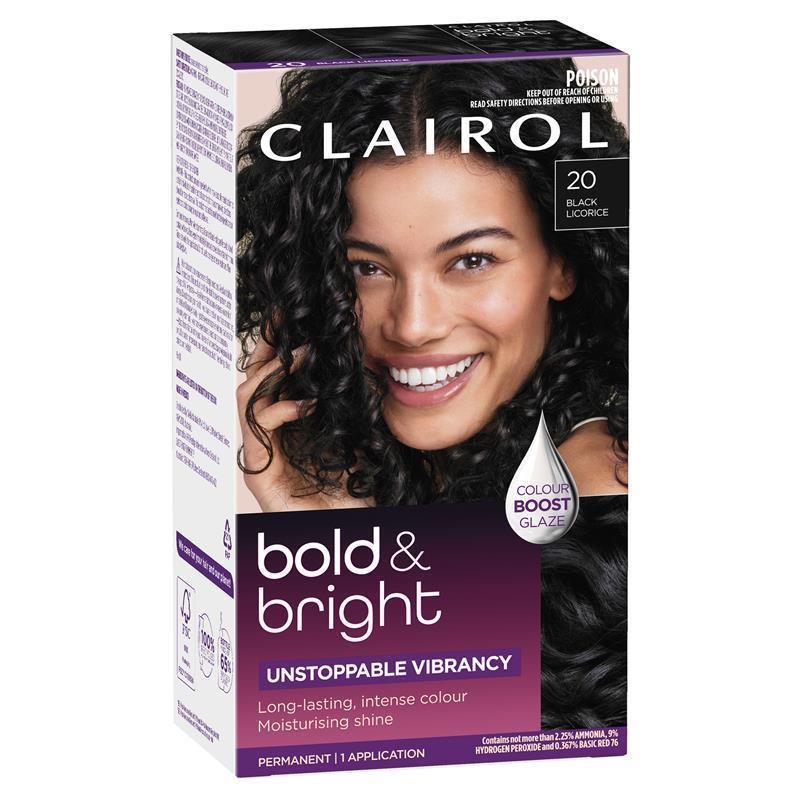 Load image into Gallery viewer, Clairol Bold &amp; Bright Permanent Hair Colour 20 Midnight Black
