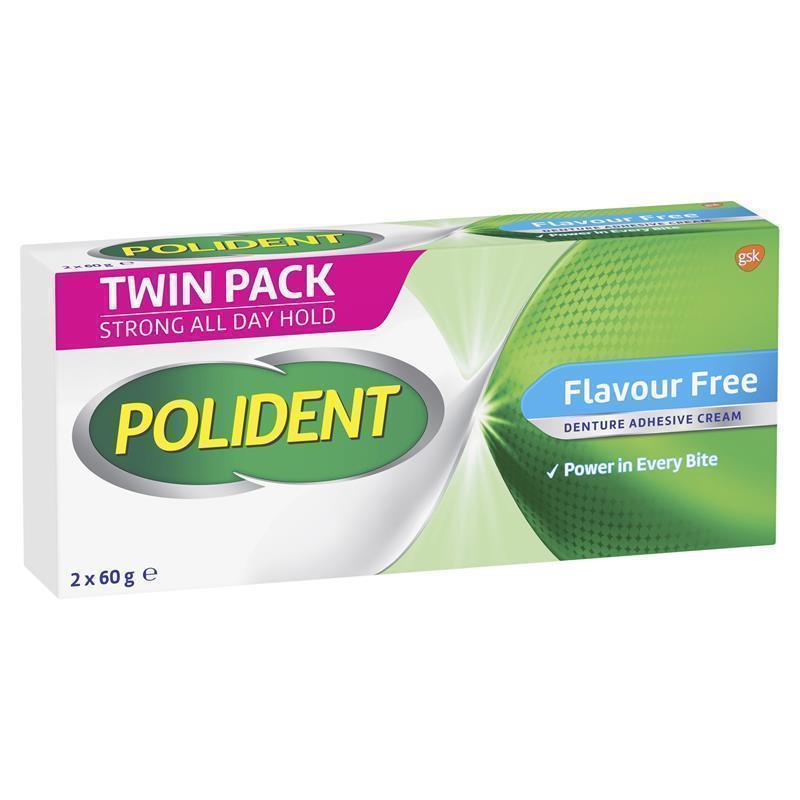 Load image into Gallery viewer, Polident Denture Adhesive Cream Flavour Free 2X60g Pack Exclusive Size
