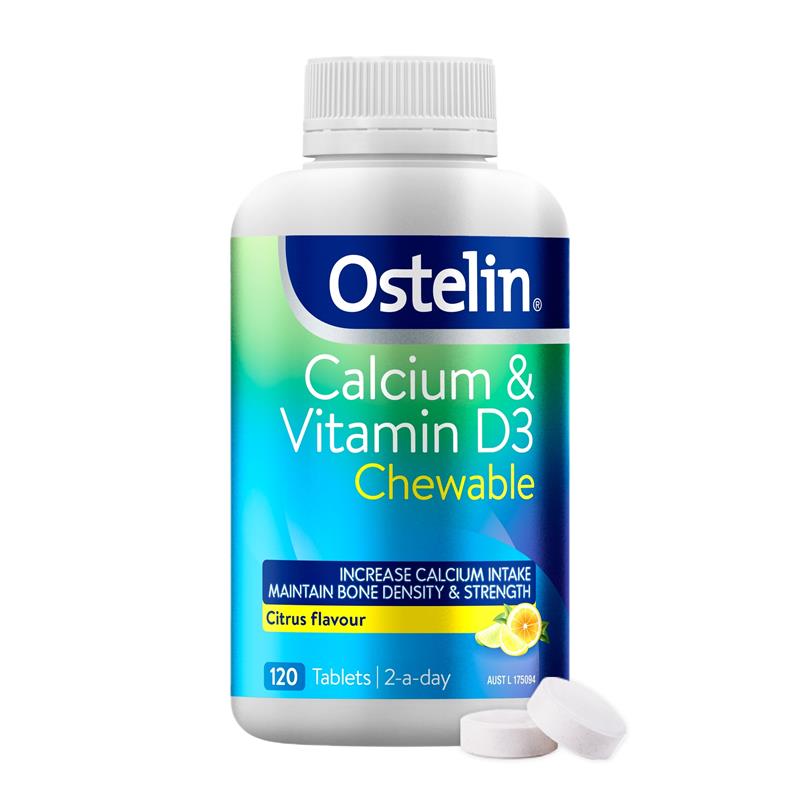 Load image into Gallery viewer, Ostelin Vit D &amp; Calcium 120 Chewable Tablets
