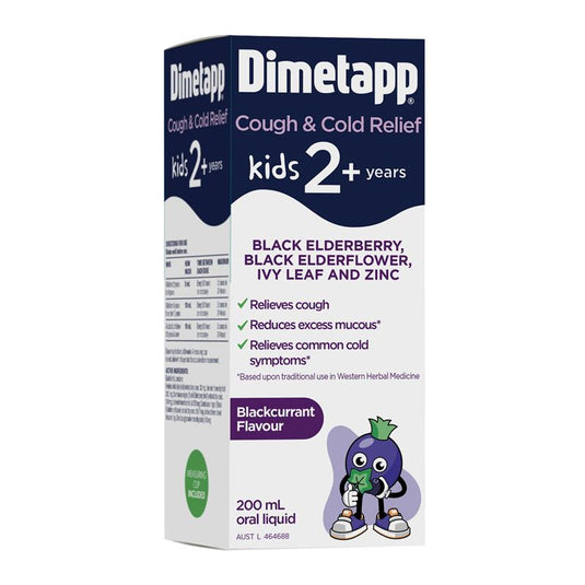 Dimetapp Kids Cough & Cold Relief Black Elderberry & Ivy Leaf 200ml