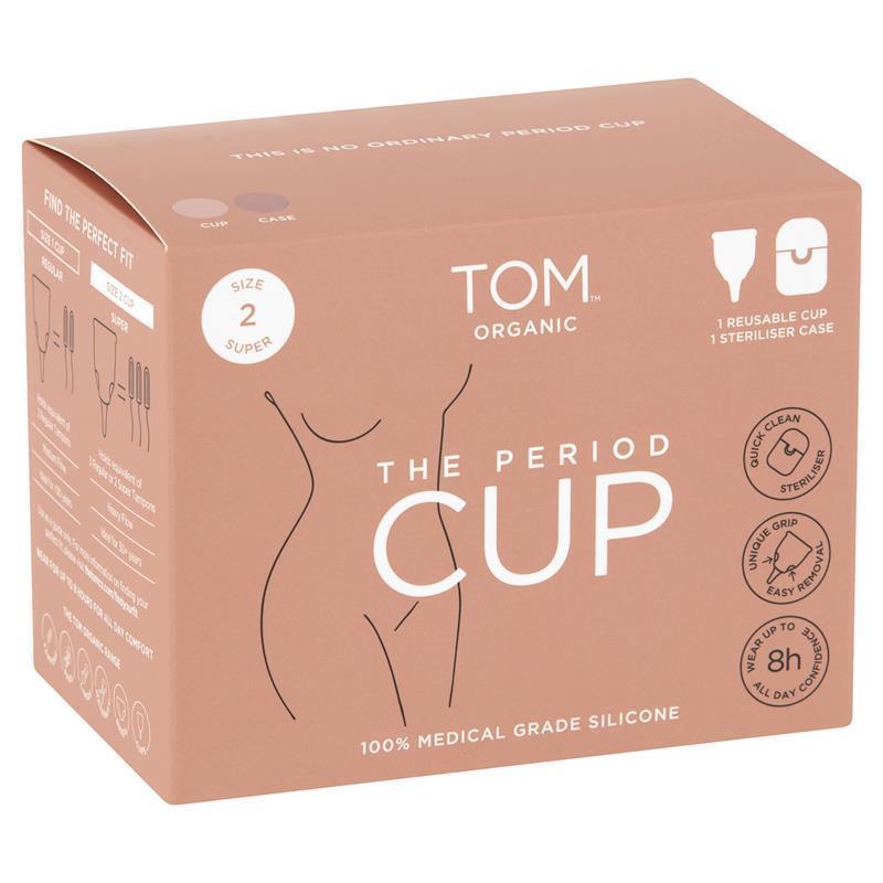 Load image into Gallery viewer, TOM Organic The Period Cup Size 2 + Convenient Microwavable Steriliser Case
