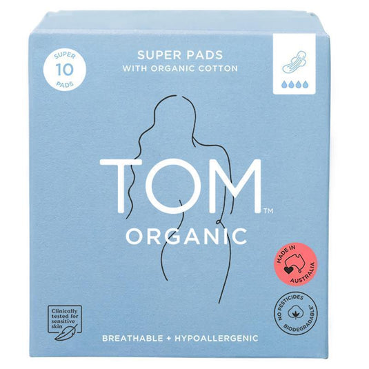 TOM Organic Ultra Thin Pads Super 10 Pack