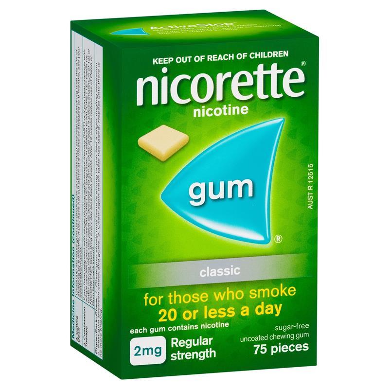 Load image into Gallery viewer, Nicorette Gum 2mg Classic 75 Pieces
