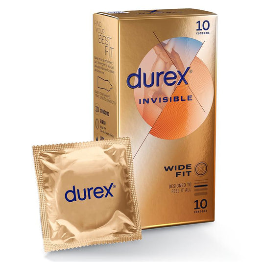 Durex Invisible Wide Fit Condoms 10 Pack