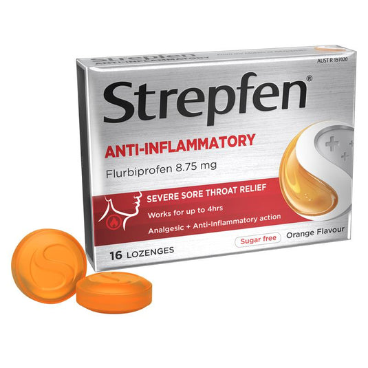 Strepfen Intensive Sugar Free Orange 16 Lozenges