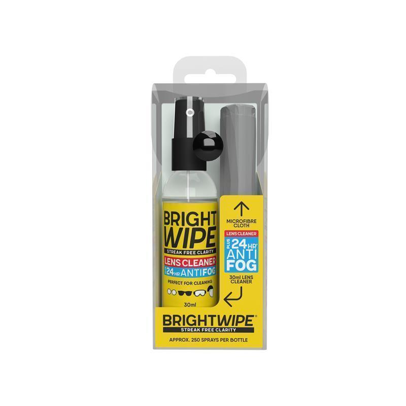 Load image into Gallery viewer, BrightWipe Antifog Lens Spray 30ml with Microfibre Cloth
