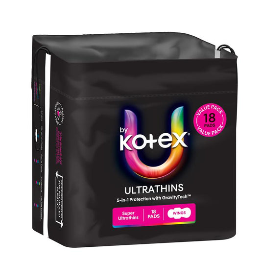 U By Kotex Ultrathin Super Wing Bulk Pack 18