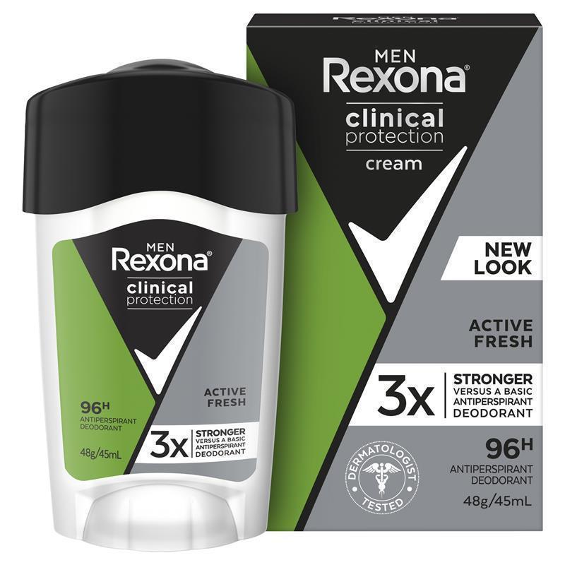 Load image into Gallery viewer, Rexona Men Clinical Protection Antiperspirant Cream Stick Active Fresh 45ml
