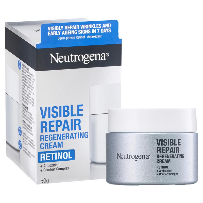 Load image into Gallery viewer, Neutrogena Visible Repair Retinol Regenerating Cream 50g
