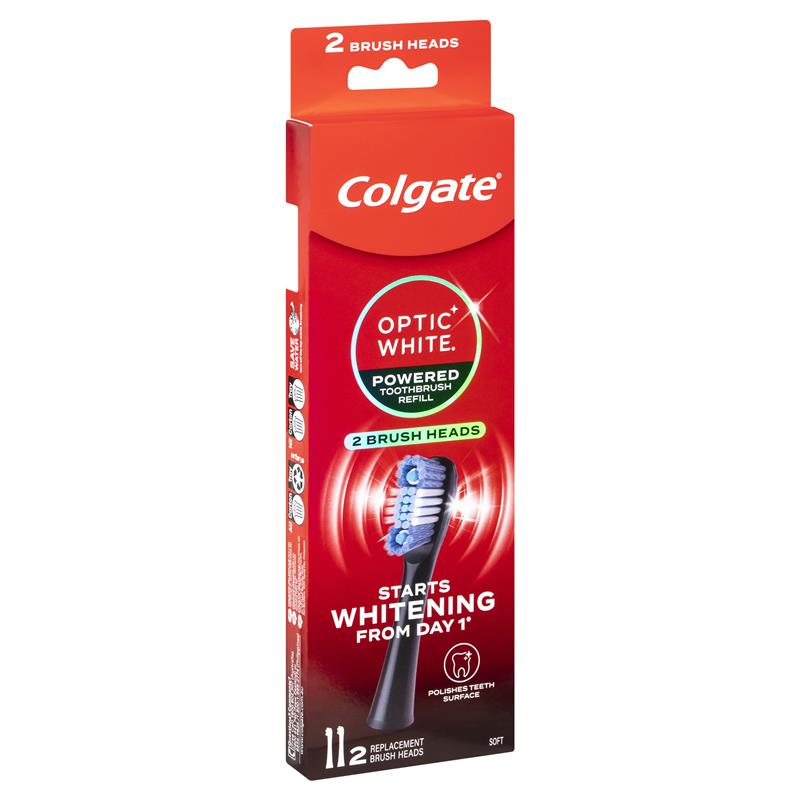 Load image into Gallery viewer, Colgate Optic White Power Toothbrush Refill Soft 2 Pack

