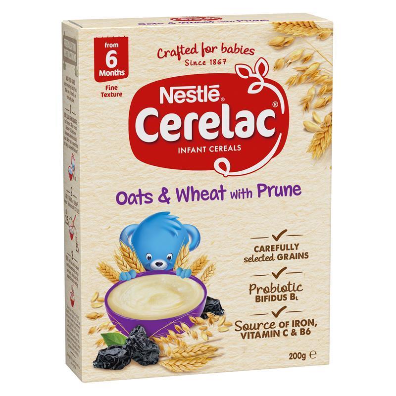 Load image into Gallery viewer, Nestle CERELAC Oats &amp; Wheat with Prune Baby Cereal Stage 2 – 200g
