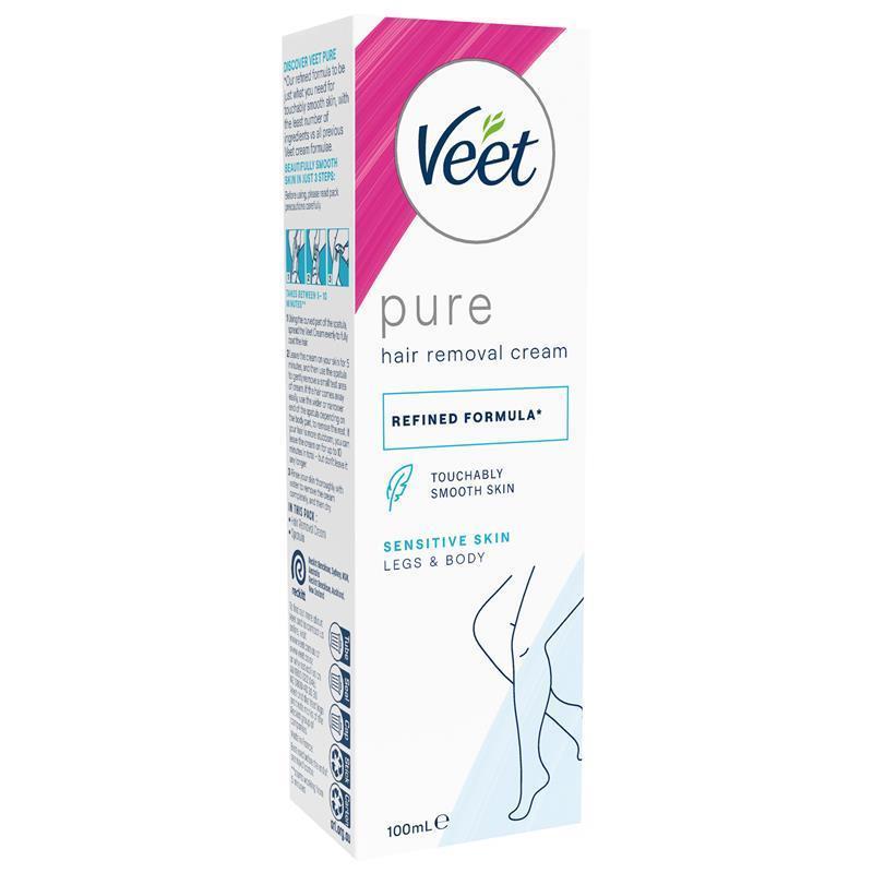 Load image into Gallery viewer, Veet Pure Hair Removal Cream Legs And Body Sensitive Skin 100ml
