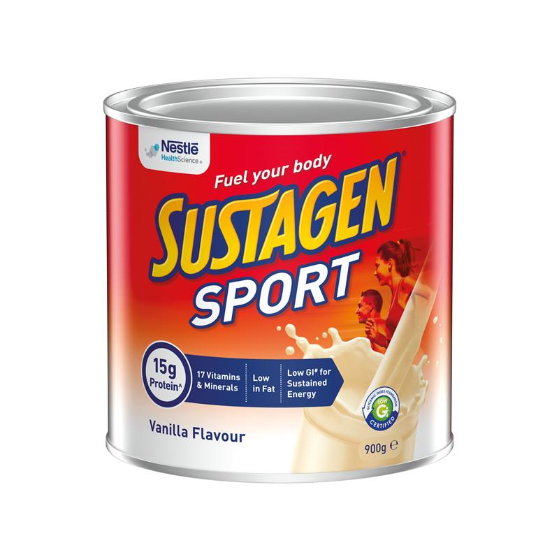 Load image into Gallery viewer, Sustagen Sports Nutrition Powder Supplement Vanilla Flavour 910g
