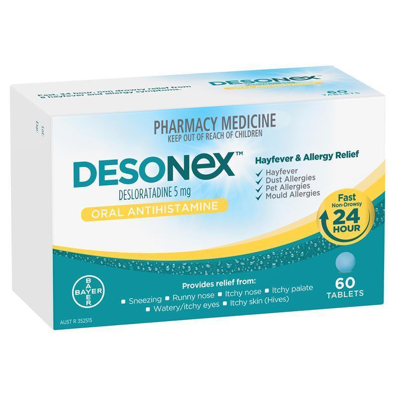 Load image into Gallery viewer, Desonex Allergy &amp; Hayfever 5mg 60 Tablets
